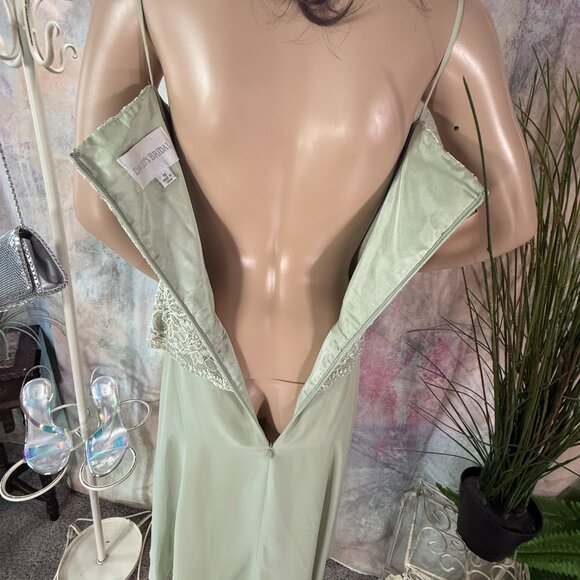 ๐David's Bridal Lace Beaded Chiffon Full Skirt Prom -Cocktail Bridesmaid Dress - Picture 10 of 16